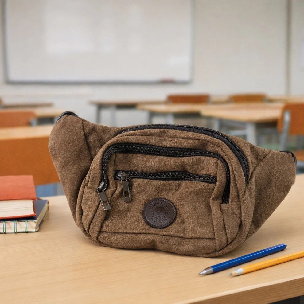 Stylish Canvas Waist Bag for Men & Women (1 Pc)